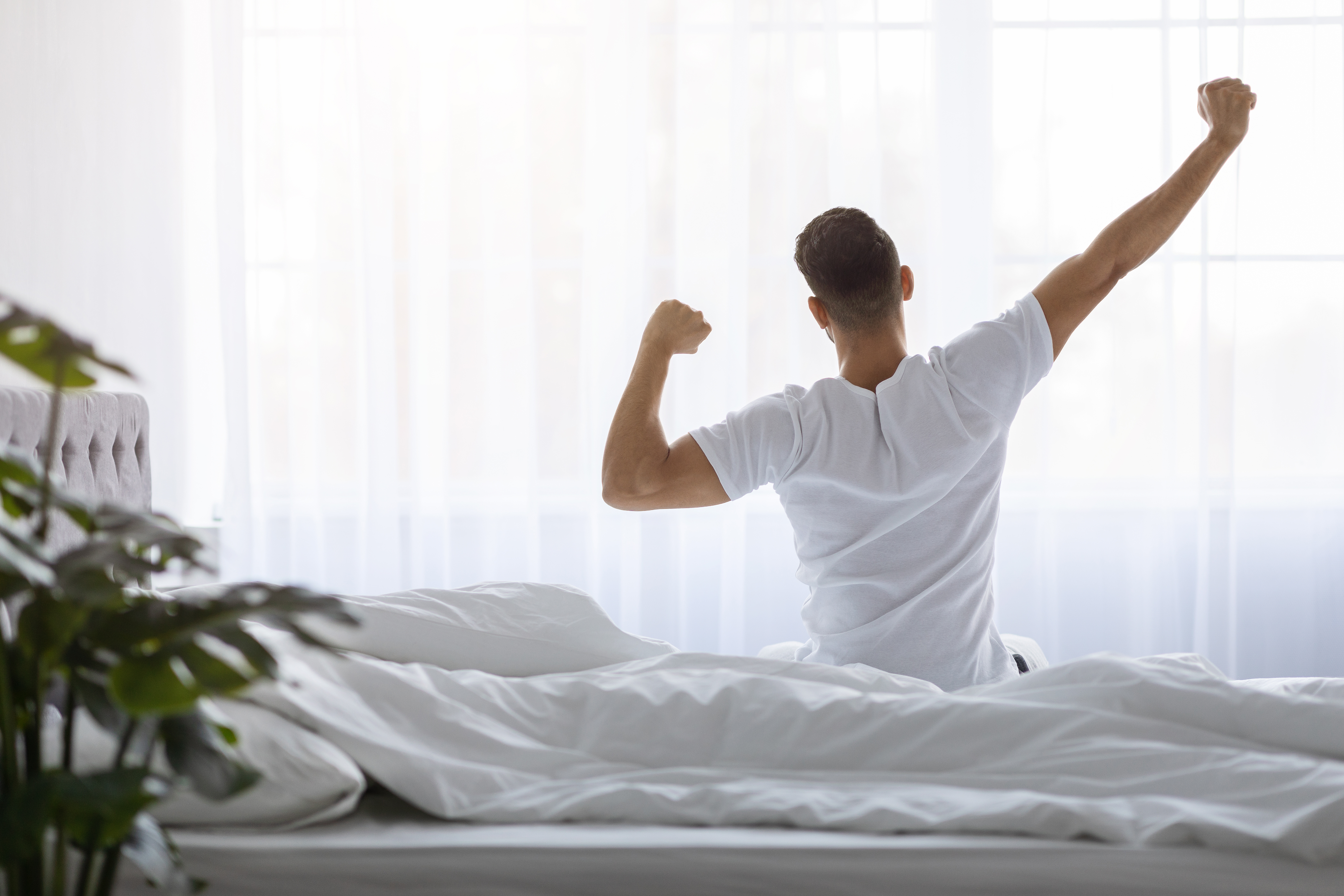 Man stretching