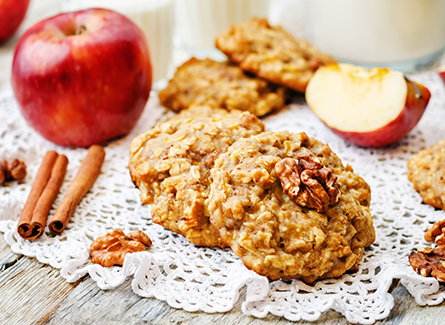 Apple cinnamon oat cookies