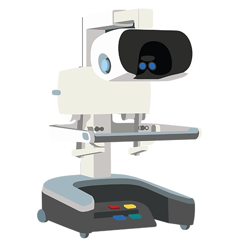 Illustration of a DaVinci robot viewer