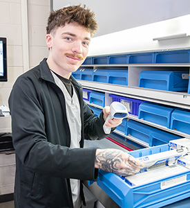 Scanning medicine in pharmacy