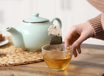 Woman making tea